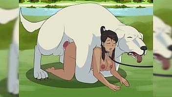 Tranny Cartoon Porn Dog - Avatar Last Airbender hentai - Korra fucked by polar bear dog Naga Free Porn